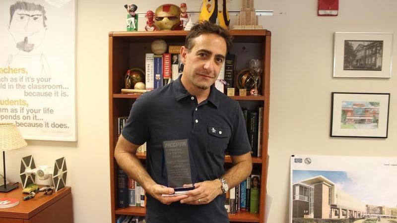Mr. Monteleone wins MCCPTA Principal of the Year Award