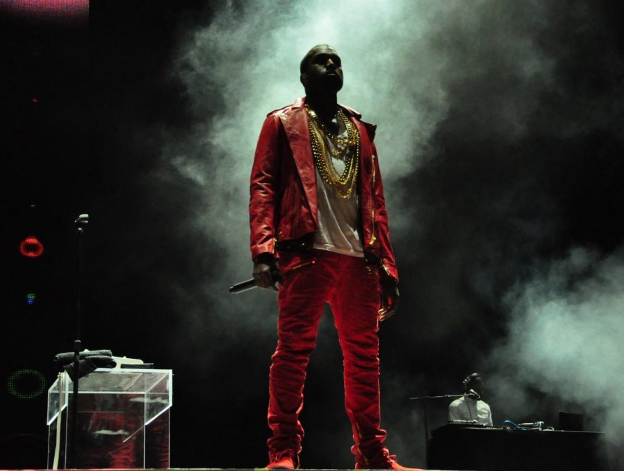 Kanye West performs at Lollapalooza in Chile in 2011.