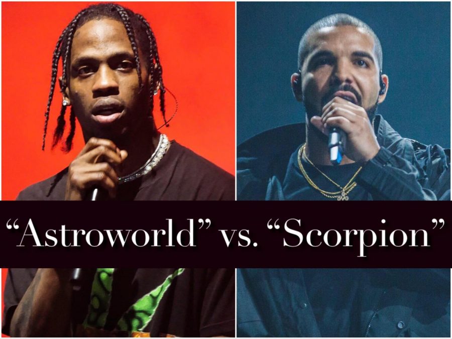 The two biggest albums of the year,  Travis Scotts Astroworld and Drake’s “Scorpion,” have drawn comparisons from fans as they are both long-awaited hip-hop projects from two of the genre’s most-established superstars.