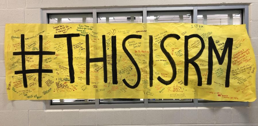 Throughout the week, students signed the This is RM banner on Main Street with inclusive messages. 