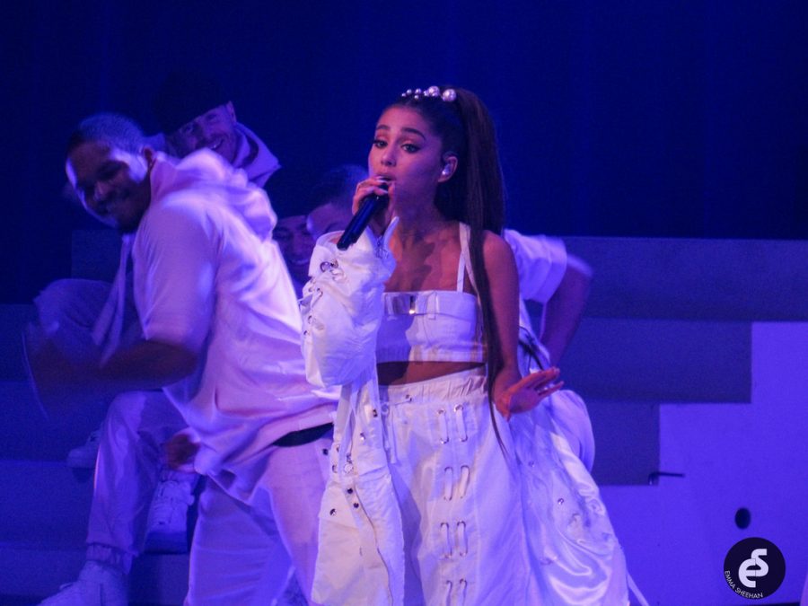 Ariana Grande performs in 2017 on her Dangerous Woman tour.
