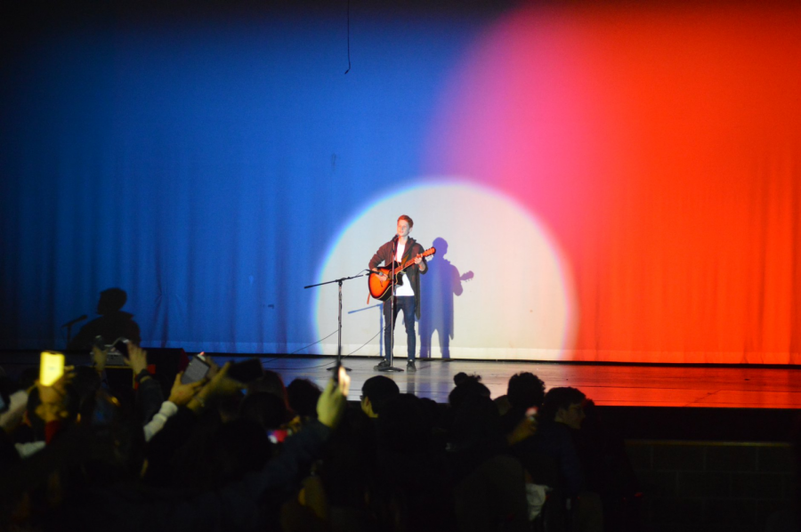 Ruane sings his way into the audiences heart for his talent portion.