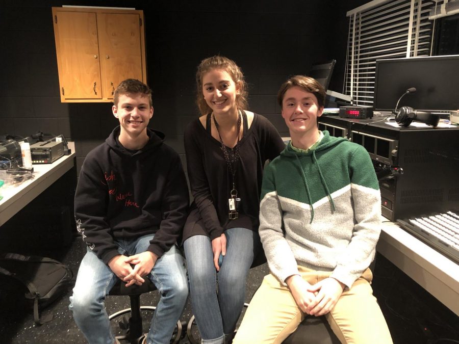 Members of the Conspiracy Theory Club pose for a photo. From left to right: Seniors Jonathan Mortman, Rina Levy, and Jackson Baker. 