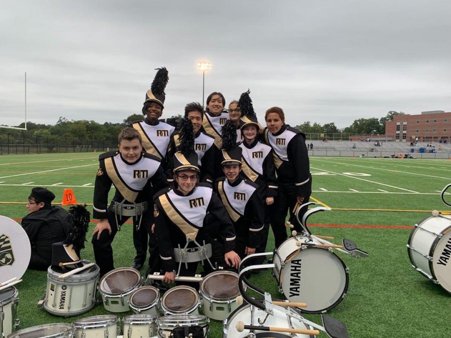 Drumline jams out at football games, basketball games and poms competitions.