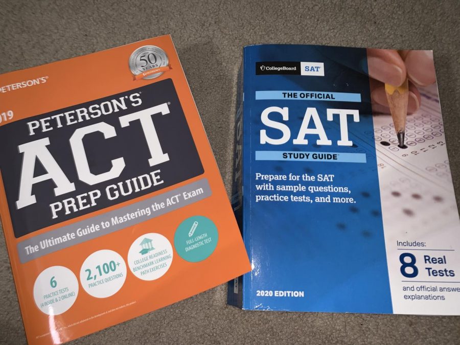 Collegeboard SAT book and ACT books are the main method of studying for these standardized tests. 