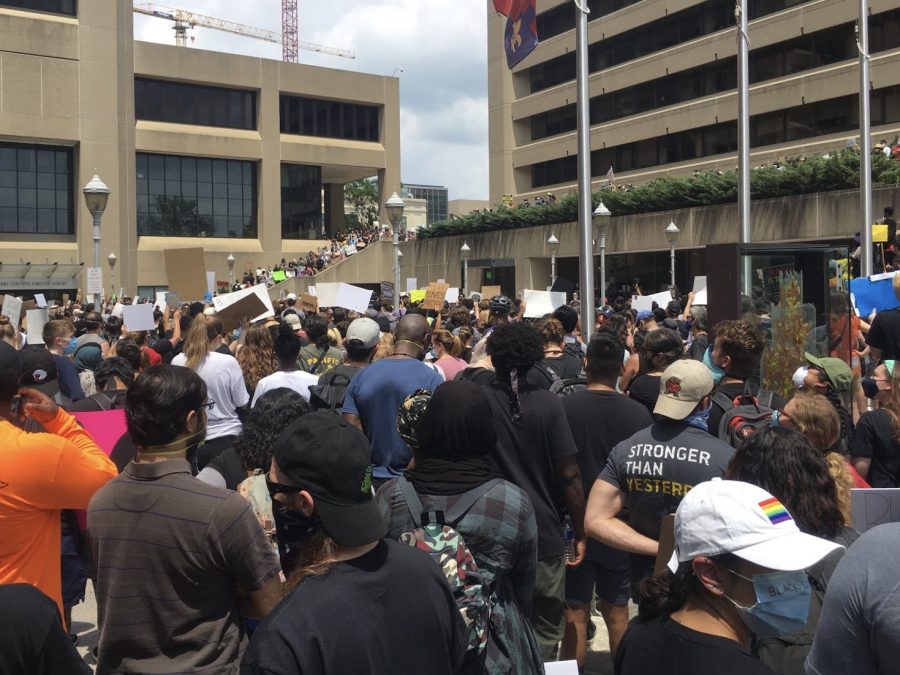 On June 5, hundreds gathered in front of the Montgomery County Circuit Court to protest in support of the Black Lives Matter campaign.