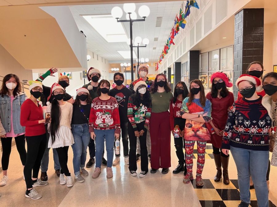 This year, the Madrigals continued their annual tradition of caroling in front of different classes the day before winter break.