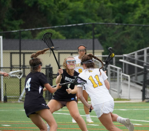 Junior Hannah Heifetz (11) charges on attack at a home game this season.