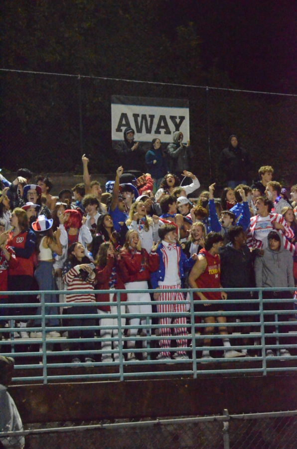 The RM student section came out in big numbers in their USA colors. 