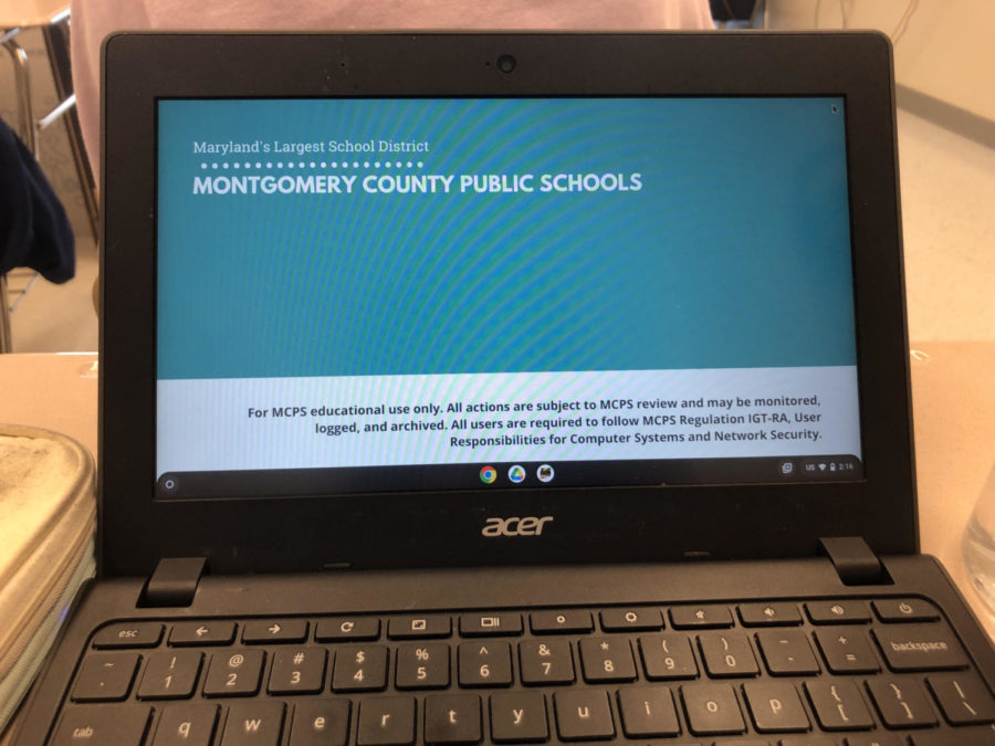 Many+students+across+MCPS+rely+on+using+county-issued+Chromebooks+to+complete+schoolwork.