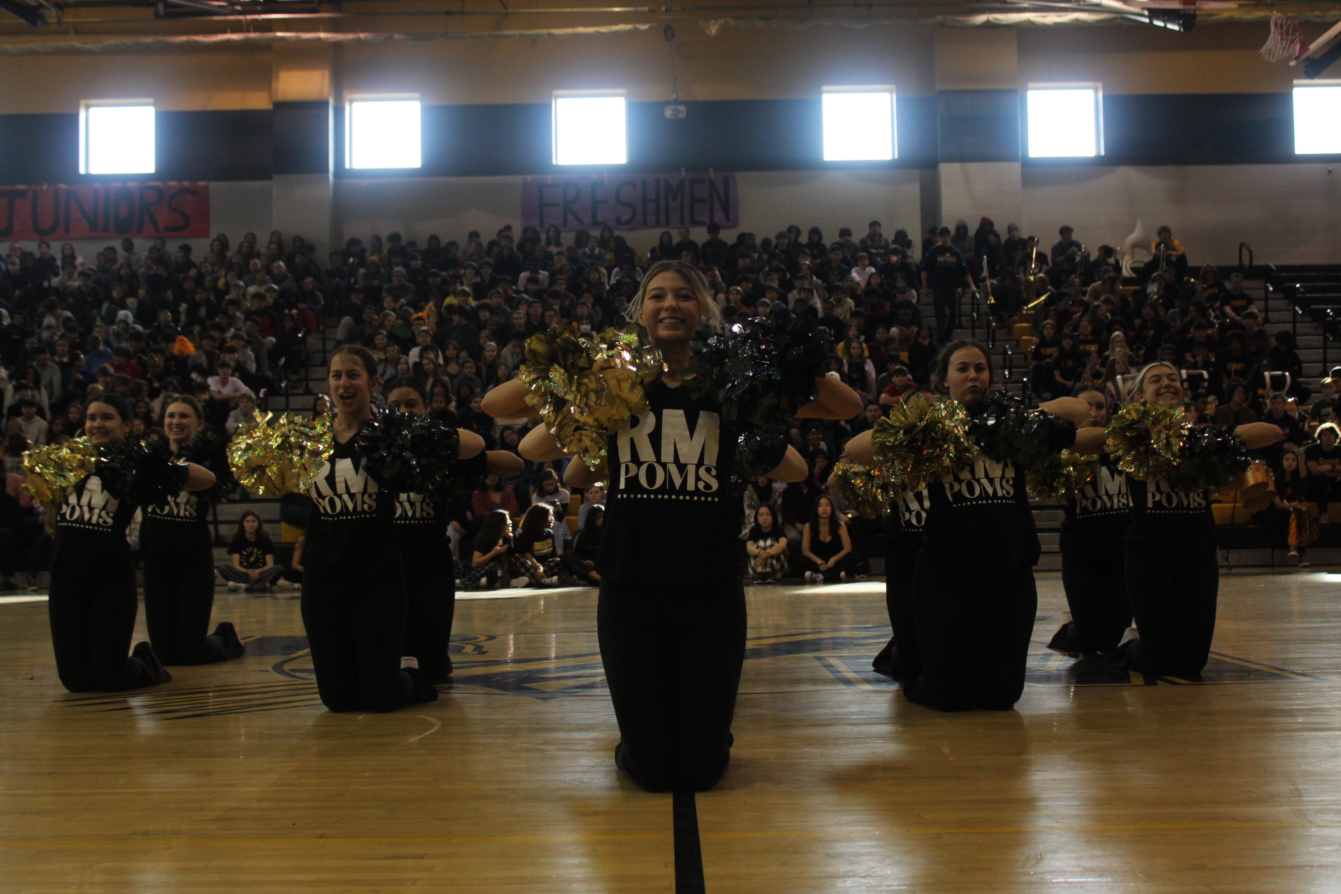 The RM Poms team was one of three performances at the winter pep rally.