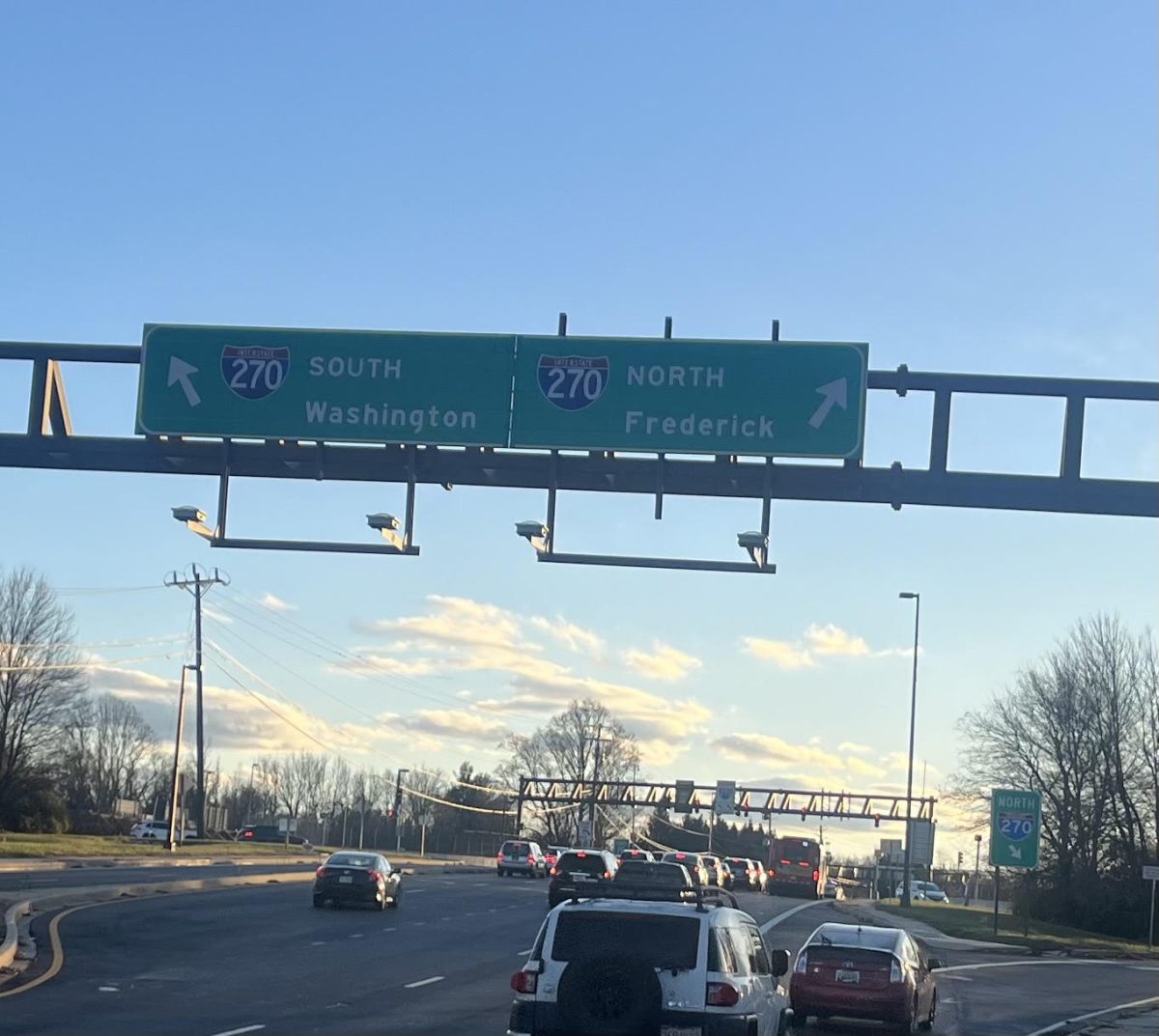 Many staff and students take advantage of the I-270 highway in Rockville.
