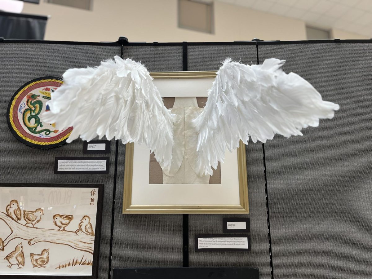 Senior Jennifer Zhang’s “Wings of Odette” draws inspiration from The Swan Princess. 