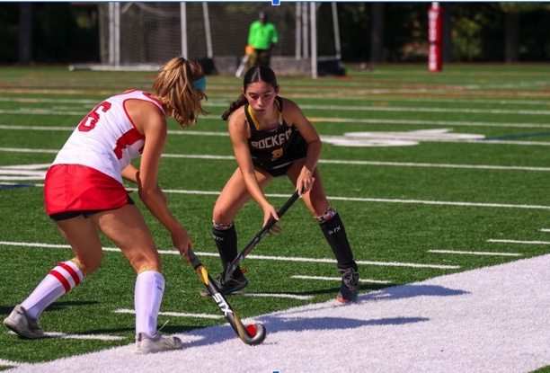 Freshman Sophia Fox defends an opposing Wootton player during RM's double overtime win.