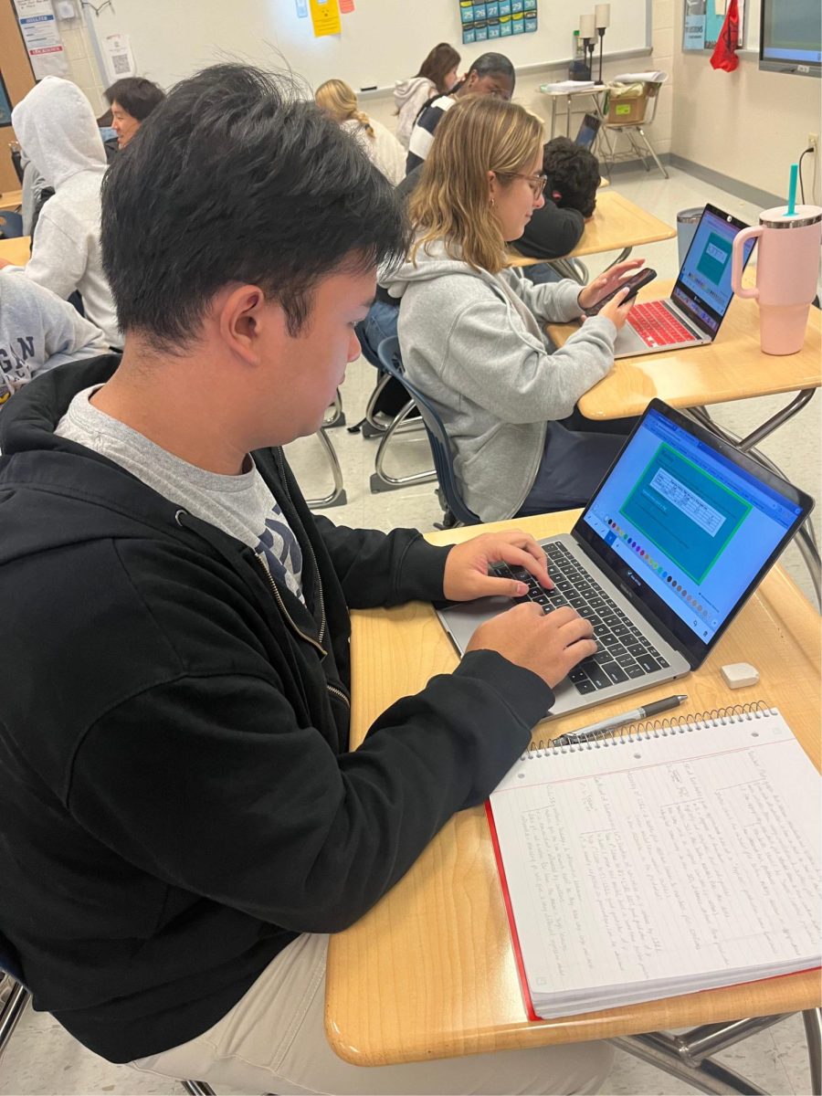 Photo of the Day: Students use Peardeck in AP Statistics