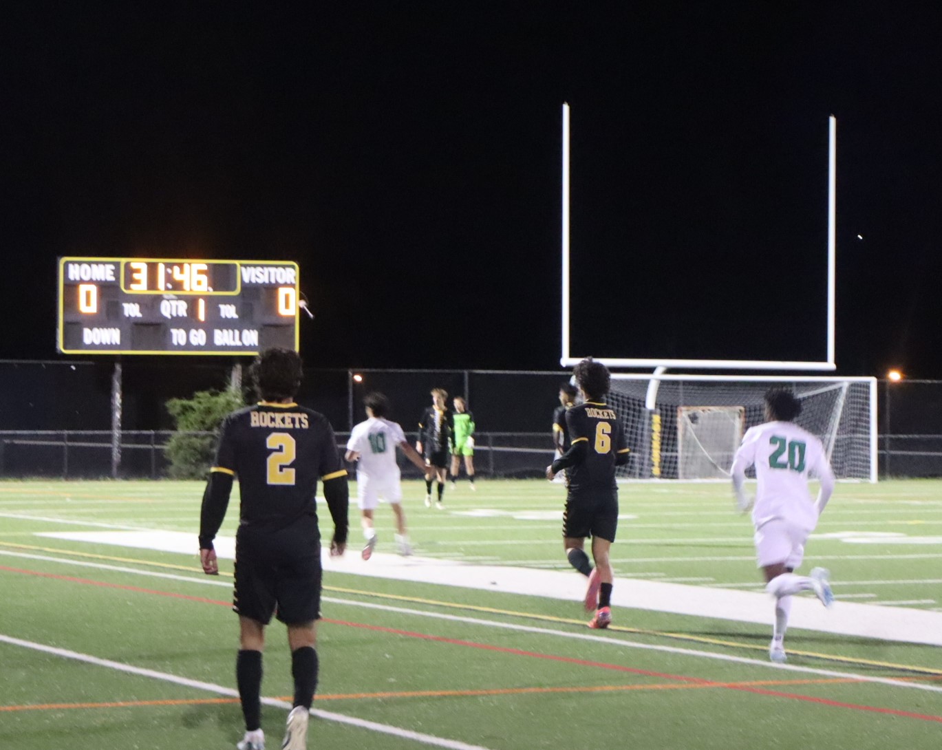 The boys soccer team played WJ on Oct. 14 for the Rockets senior night.