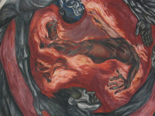 La obra más famosa de Orozco, "The Man of Fire"
"Jose Clemente Orozco Mural (The Man of Fire) : Instituto Cultural Cabanas" by chadly is licensed under CC BY 2.0.