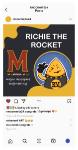 The RM commits page on Instagram is a place where seniors can submit their college commitments and get featured.