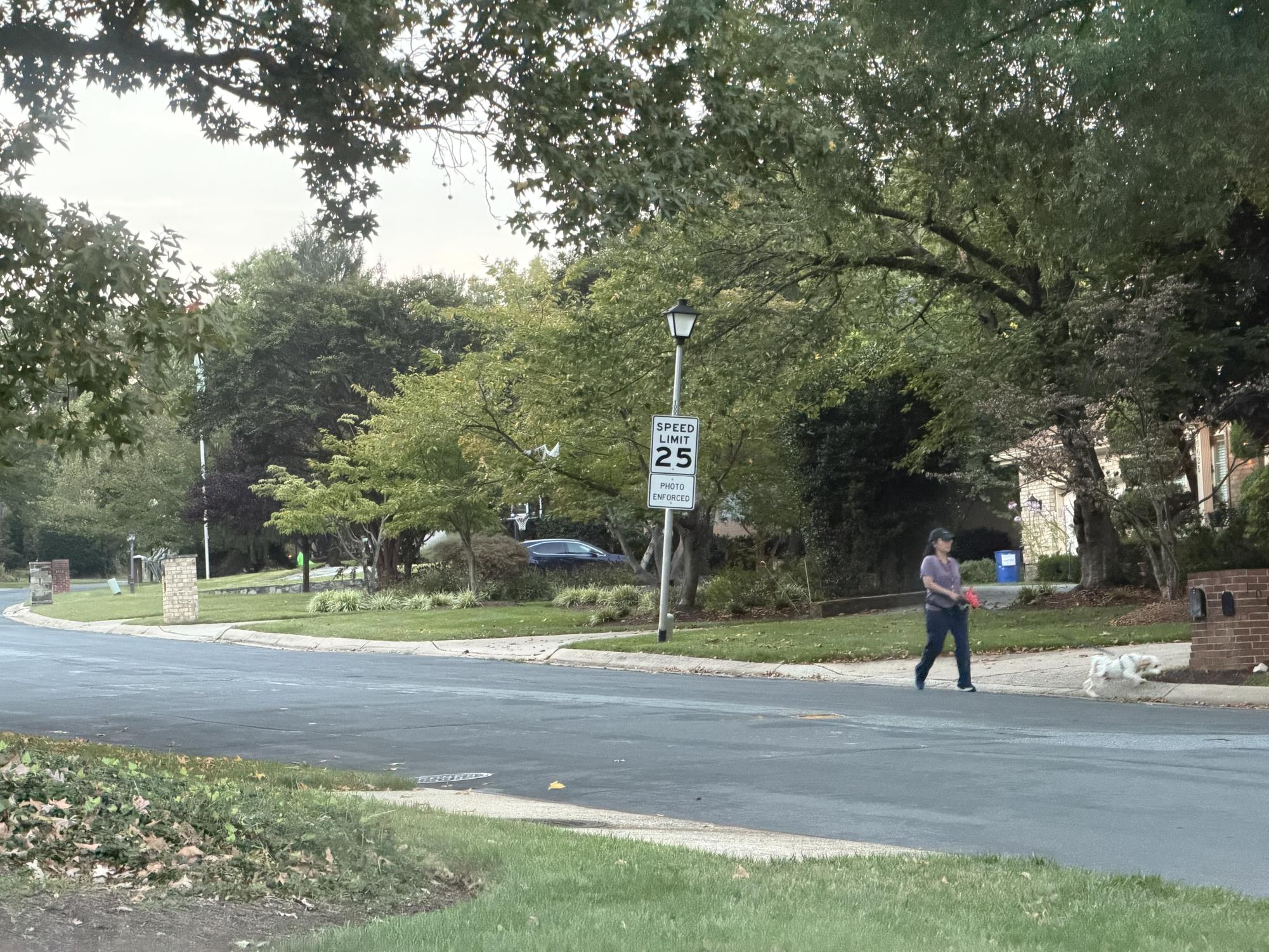 Potomac, Maryland, is an example of the suburban sprawl in Montgomery County. Neighborhoods consist of wide roads and large single-family houses, with no sidewalks. 