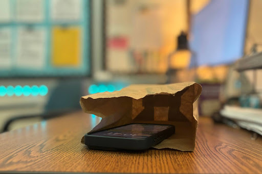 Richard Montgomery started a brown paper bag system to confiscate phones.
