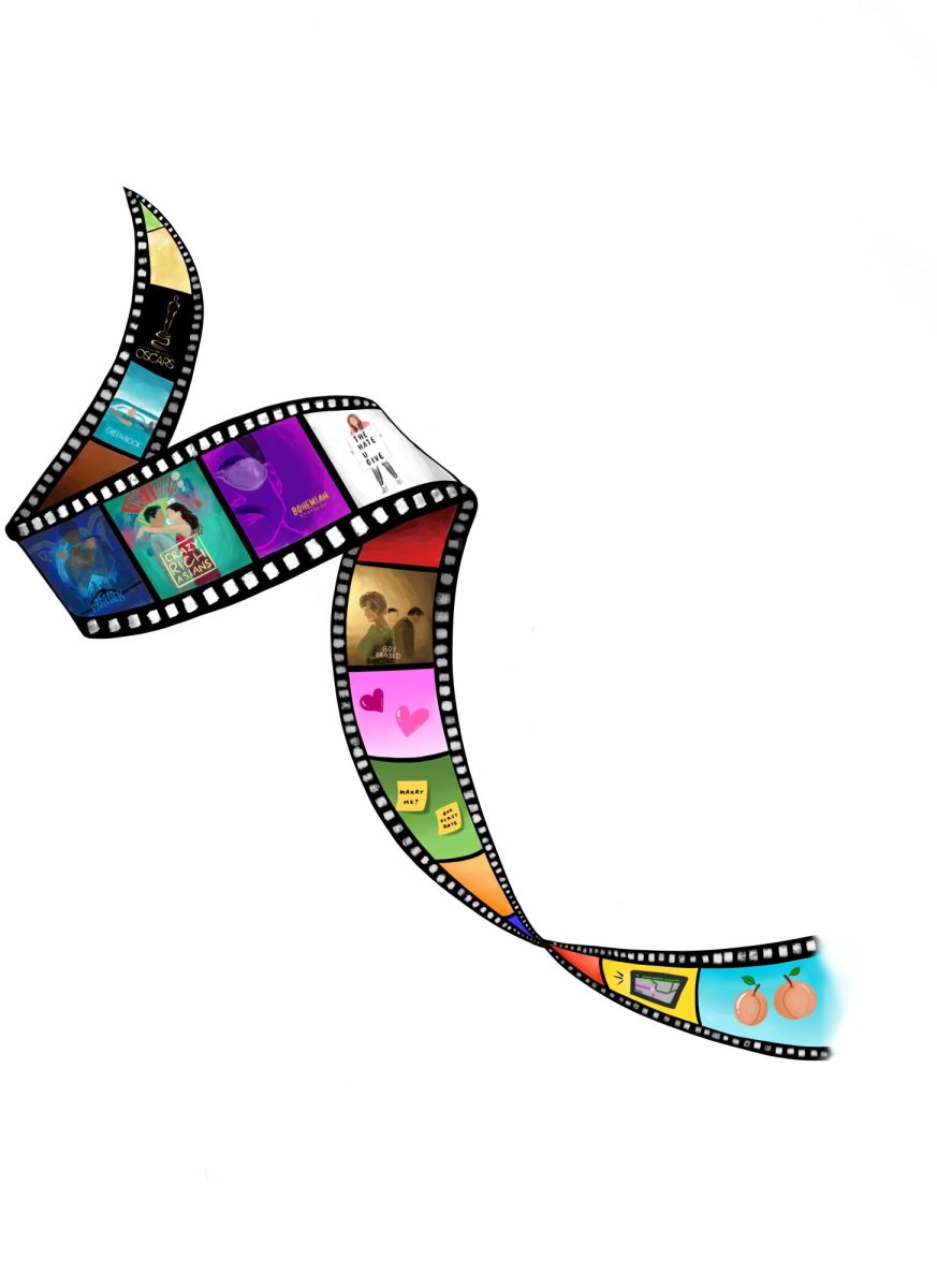 Whether it’s from three years or three decades ago, childhood movies and shows continue to hold a place in the hearts of staff and students alike. (Graphic by Valerie Wang)