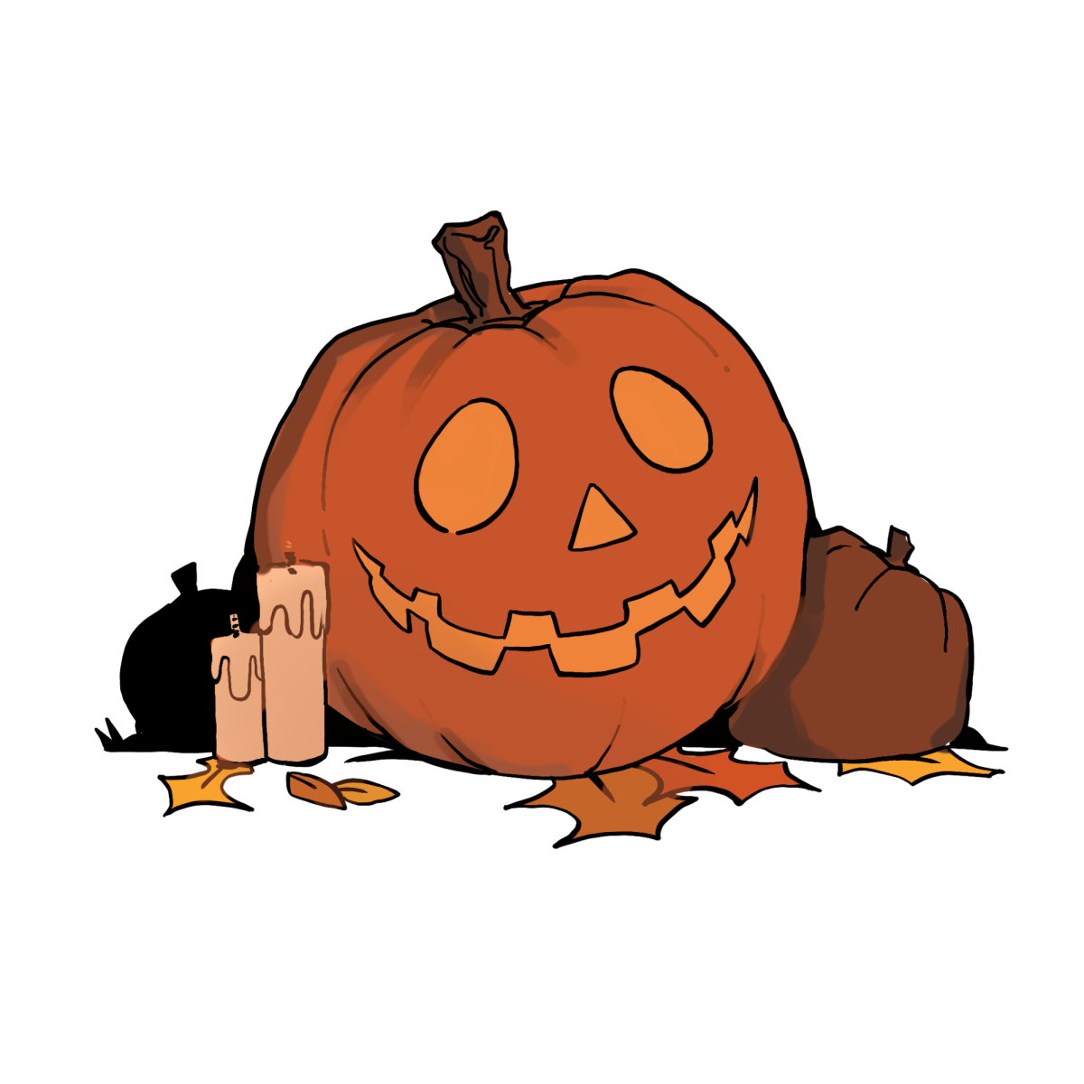 Pumpkin carving is a fun Halloween activity enjoyed by many students.