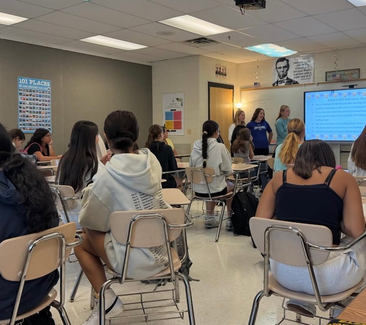 Bakeaway club hosts monthly meetings to discuss food drive plans and pick a recipe for the following month. (Photo courtesy of Brooke Bennett)