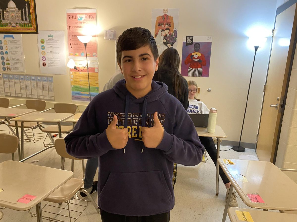 "So for Thanksgiving, me and my family are going up to Virginia. We're gonna see some family, my cousins, my uncles, my grandparents," freshman Elijah Noda said. "Usually, we also play some football outside. Sometimes it snows. Sometimes it doesn't."