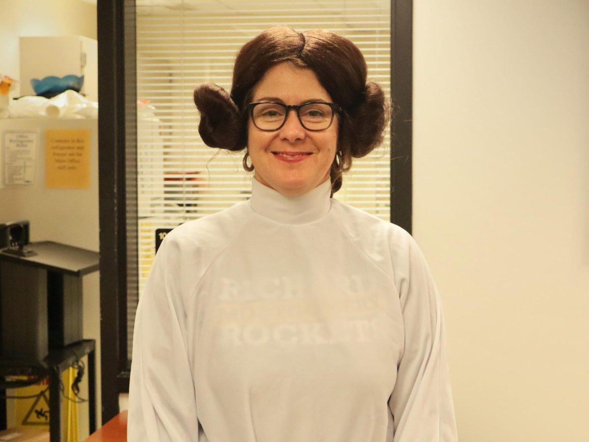 RM principal Alicia Deeny poses in her Princess Leia costume.
