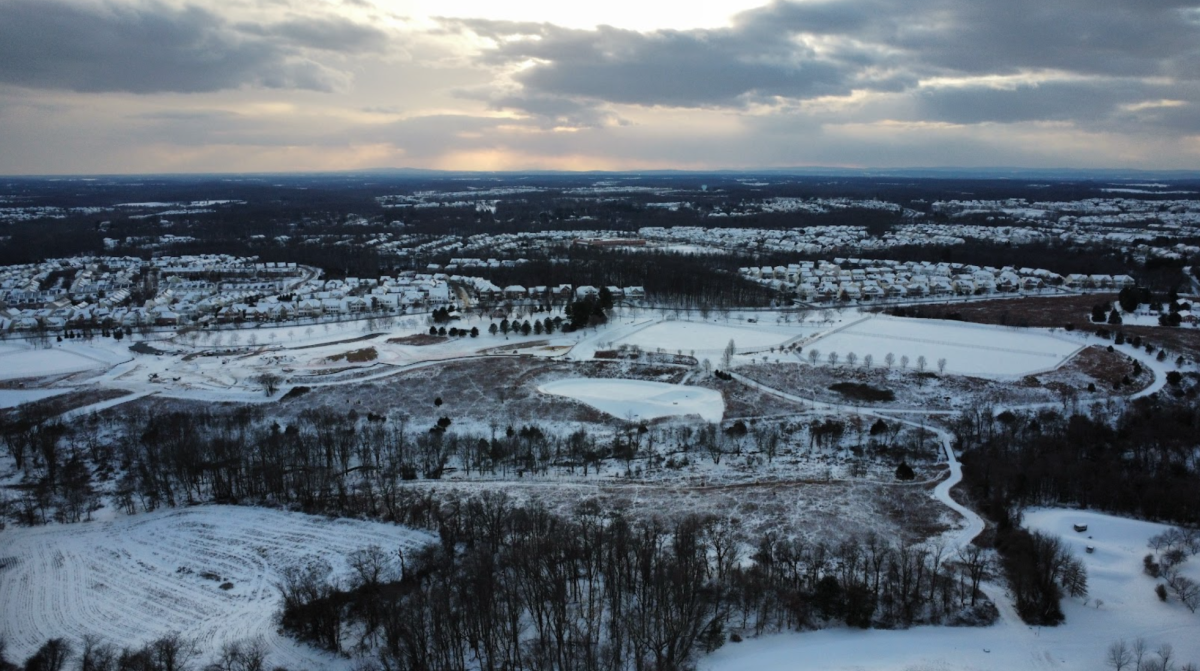 Sunday's winter storm dumped up to a foot of snow in parts of Montgomery County, leading to widespread school closures in the area.