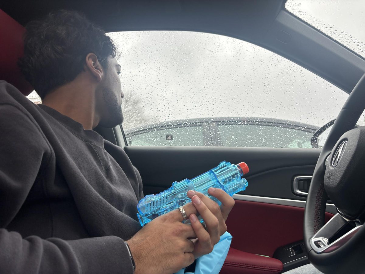 Plotting and waiting, senior Sahil Sahasrabudhe stalks his target for Senior Assassin.