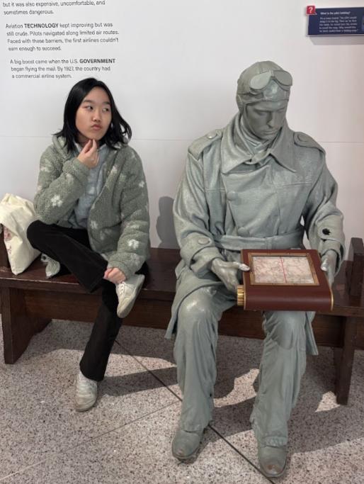 Senior Isabella Langlee poses with a state of a pilot.